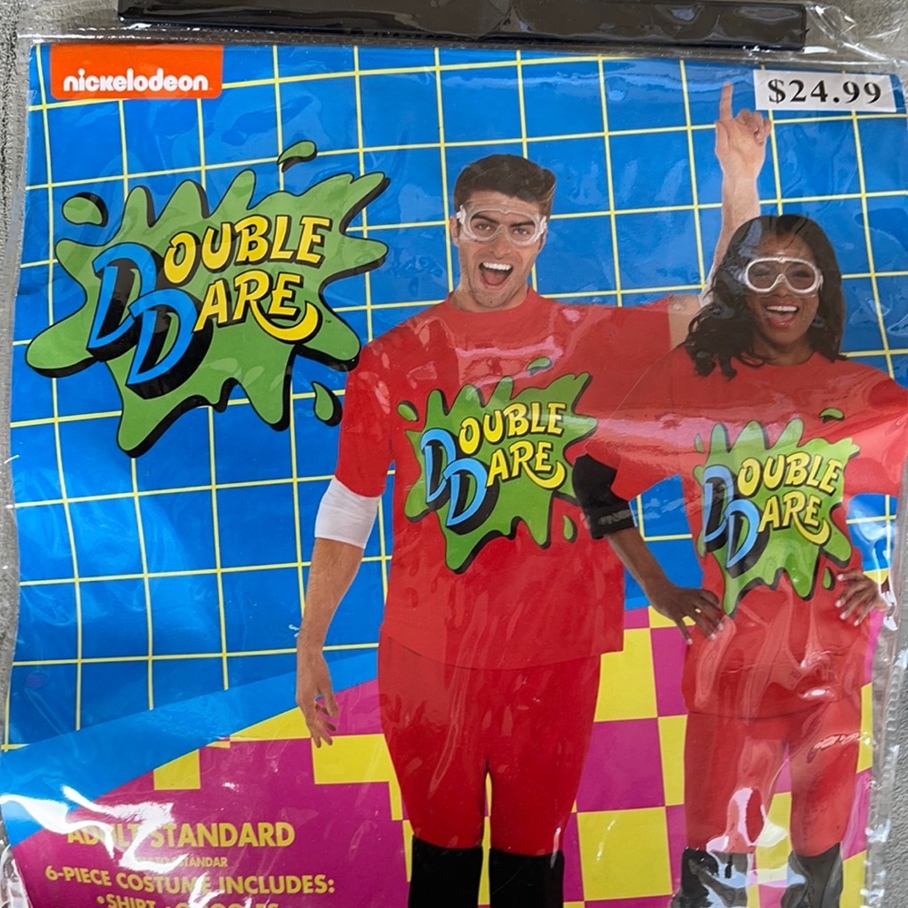Nickelodeon: Double Dare Red Adult Costume! New!